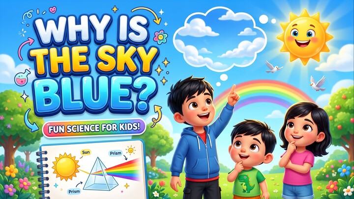 Why Is the Sky Blue? 🌤️ | Science for Kids | 天空为什么是蓝色的？