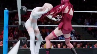 wwe2k19 karakter pemerintahan malaikat cinta murni VS pertandingan utama gadis sutra merah