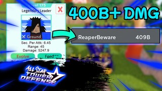 Level 175 Madara Uchiha in 400B+ Damage Farm/Gem Method - All Star Tower Defense Roblox