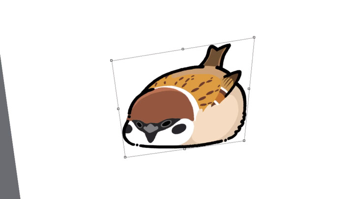 Sang burung pipit kecil yang berjingkrak di versi gambar hahaha