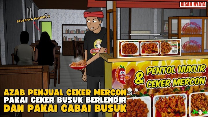 AZAB PENJUAL CEKER MERCON CULAS PAKAI CEKER BUSUK BERLENDIR DAN PAKAI CABAI