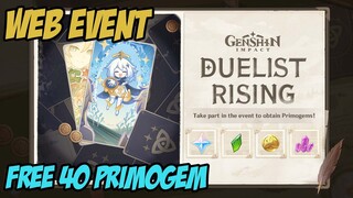 Web Event TCG - FREE 40 PRIMOGEM【Genshin Impact】