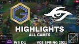 Highlight GLX vs TS All Game VCS Mùa Xuân 2021 VCS Spring 2021 GMedia Luxury Esports vs Team Secret