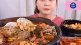 Mukbang lẩu hải sản và cơm trộn  #anngon