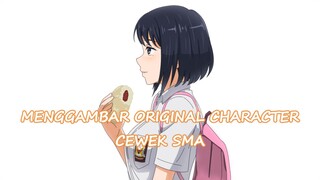 Menggambar Anime original character menggunakan apk si android