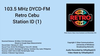 103.5 MHz DYCD-FM Retro Cebu Station ID Jingle (Recorded 2023)