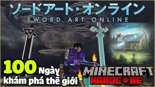 MÌNH SINH TỒN 100 NGÀY MINECRAFT x SWORD ART ONLINE SIÊU KHÓ