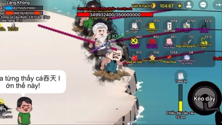 Hưỡng dấn cầy top cân cá câu được trong câu cá vạn cân