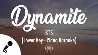 Dynamite - BTS (방탄소년단) (Lower Key - Piano Karaoke)