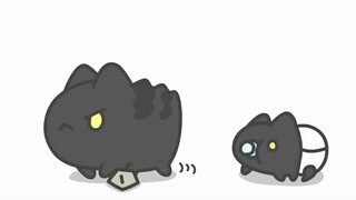 【BugCat Capoo】The baby black cat fell down