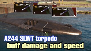 Modern Warships: buff Damage and Speed. A244-SLWT Torpedo.