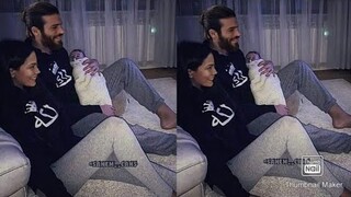 Can Yaman and Demet Ozdemir together with their cute baby