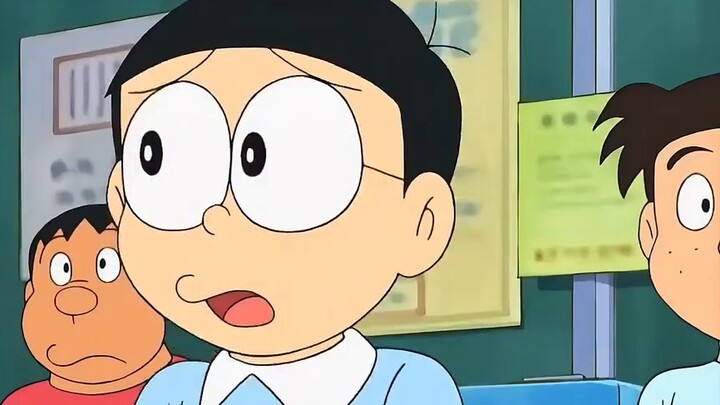 Doraemon: Nobita menggunakan stiker penghindar bencana untuk membantu ayahnya menghindari hal-hal bu