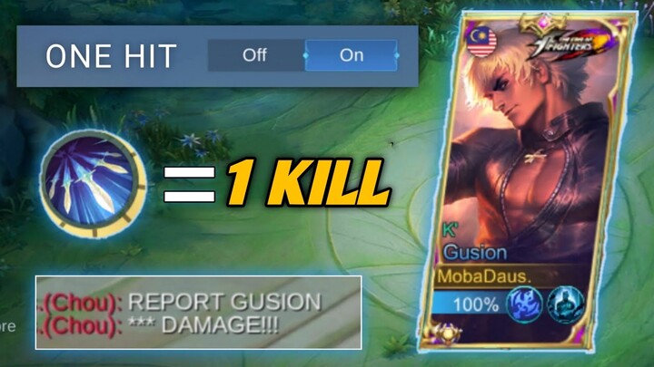 GUSION 2nd SKILL = 1 KILL! THEY THOUGHT I WAS USING HACK & CHEAT DAMAGE! *EPIC SKIN GIVEAWAY*