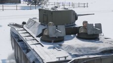 LVT(A)1 tank in a snowy mountain pass
