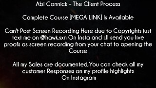 Abi Connick Course The Client Process download