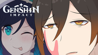 [อนิเมะ] [Genshin Impact] บาร์บาทอสเข้าเยี่ยมยามค่ำยืน (อนิเมะโดจิน)