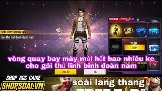 Free fire| review vòng quay bay mau mới quay thủ lĩnh binh đoàn nam bao nhiêu kim cương