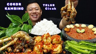 MAKAN ENAK ⁉️ LALAPAN JENGKOL MUDA MENTAH SAMBEL TERASI KAKI KAMBING PEDAS TELOR PEDAS