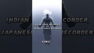 #anime  Goku voice Japanese and Indian #youtubeshorts