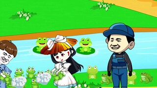 Panpan đi bắt ếch, Chen Zhong cũng được phép xây nhà! #hoạt hình gốc#cảm xúchoạt hình#cutewapanpan