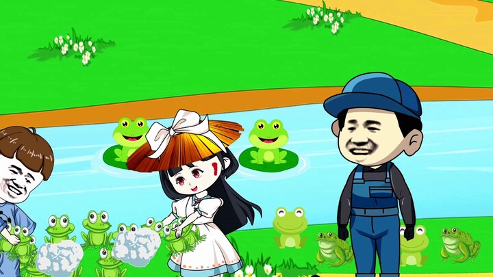 Panpan went to catch frogs, and Chen Zhong also got approval to build a house! #OriginalAnimation#Em