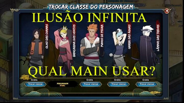 Qual Main Usar na Ilusão Infinita? | Guia da Ilusão Infinita - Naruto Online