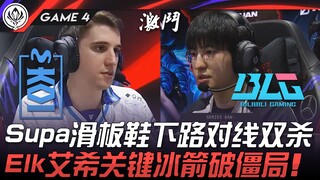 MKOI vs BLG Sepatu skateboard Supa mencatat dua kill di lane bawah! Elk Ashe melepaskan panah es kru