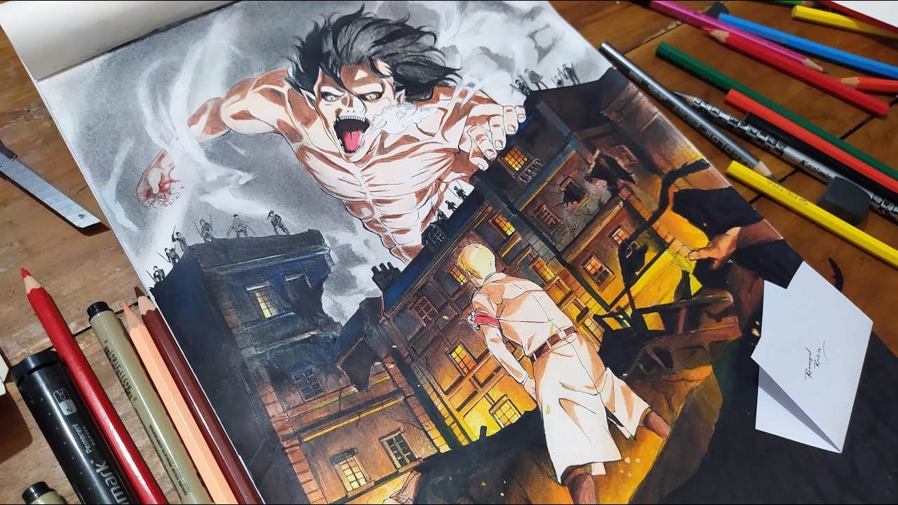 Drawing Attack on Titan Final Season Poster | Pencil Glue - Bilibili Drawing Attack on Titan Final Season Poster | Pencil Glue - Bilibili