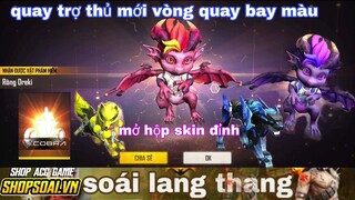 Free fire| quay trợ thủ mới DREKI và Xemoto tổ lái vòng quay bay màu, mở hộp skin pét đỉnh cao