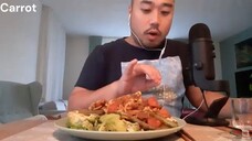 Chinese ASMR [ENG Subtitles] - Stewed Beef, Avocado, Carrot, Soy Bean Sprouts & Noodles + Soju