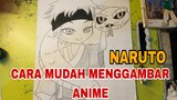 cara mudah menggambar anime Naruto