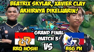 SKYLAR BEATRIX, CLAY XAVIER AKHIRNYA DIKELUARIN! RRQ HOSHI VS RSG PH MATCH 3