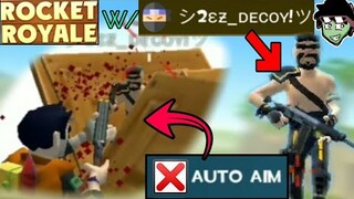 Rocket Royale :Having a 1v1 with no auto aim w/ 2ez Decoy