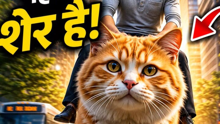 cat riding highway