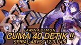 CUMA 40 DETIK !!! RAIDEV VS A.S.I.M.O.N SPIRAL ABYSS 4.8