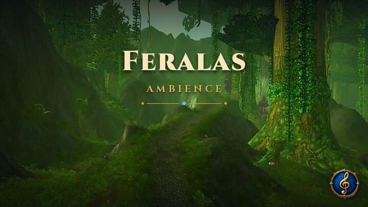 🌲 Forest Ambience (1h) — Relaxing Music for Sleep & Study (Feralas, Classic WoW)