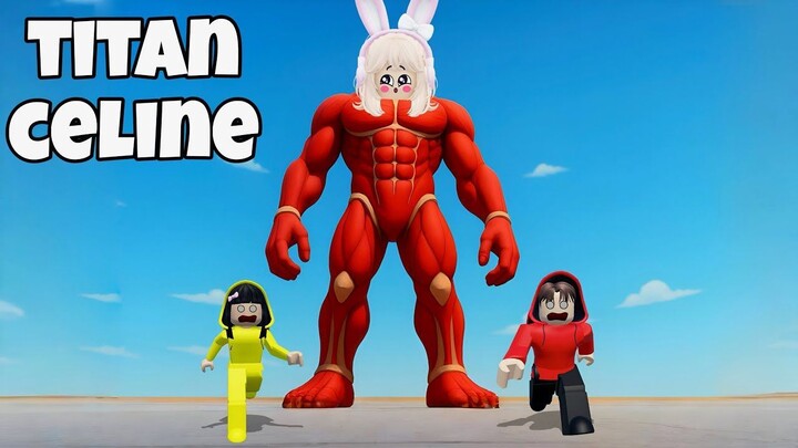 Yuta, Mio Dan Baby Celine Selamatkan Kota Dari Titan  ROBLOX
