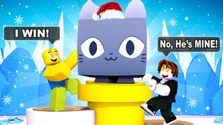 RACE to Be The BEST NOOB in Pet Simulator X, WINNER Gets HUGE FESTIVE CAT!