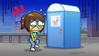 Jo Needs To Pee! | Funny Bathroom Situations | emojitown