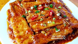 Nhà Có Đậu Hủ Sả Ớt Không Chiên Sả Ớt - Mà Làm ĐẬU HỦ RIM SẢ ỚT Rất Ngon Cho Món Chay |Nhamtran FV