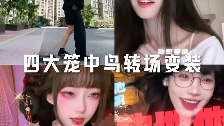 Four Famous Caged Birds Switch Up Their Looks in a Seamless Transition