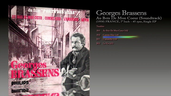 Georges Brassens (1958) Au Bois De Mon Coeur [7' Inch - 45 RPM - Single]