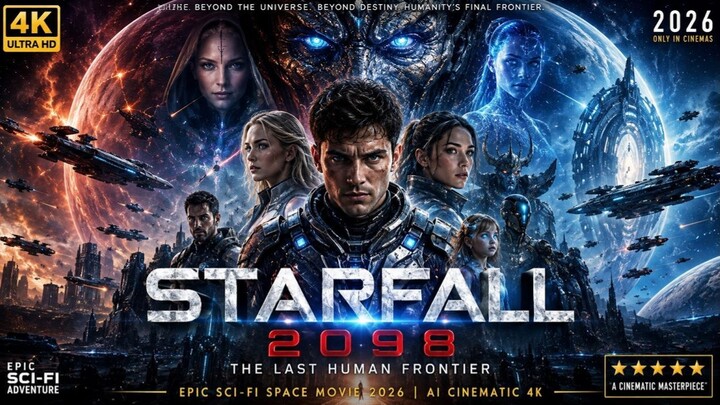 STARFALL 2098: The Last Human Frontier | Epic Sci-Fi Space Movie 2026 | AI Cinematic 4K