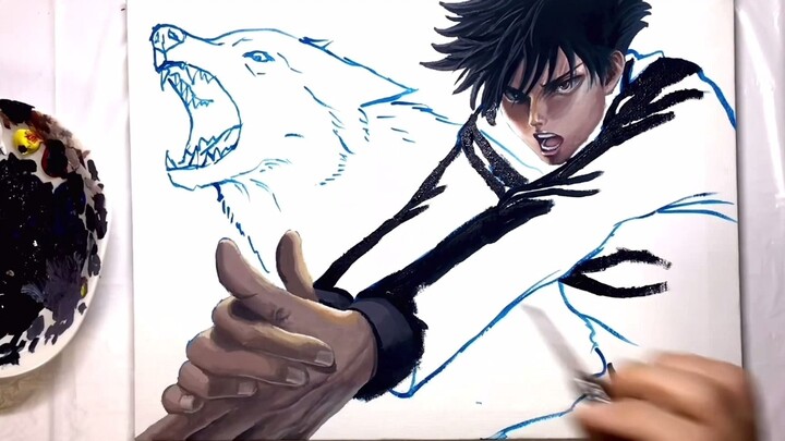 Break the dimensional wall! Jujutsu Kaisen Fuguro Megumi Hyperrealistic Realism Painting