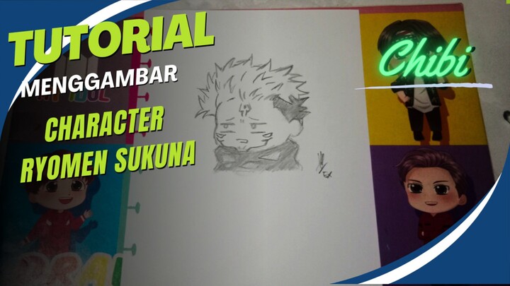 Menggambar Character Ryomen Sukuna Dari Anime Jujutsu Kaisen (Chibi)