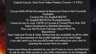 Gabriel Garcia- Short Form Video Mastery Course + 2 OTOs Course Download