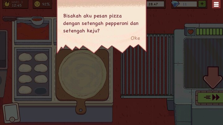 hari kerja ke-3,good pizza, great pizza