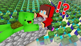 How JJ and Mikey Escaping from Zombie Apocalypse in Minecraft? - Maizen