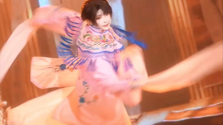 【คอสเพลย์เจี่ยยวูเฉิน】ระบำแขนเสื้อน้ำ "หลั่วเล่อไป๋" // บีบดอกไม้ เลอะขาว ใต้แสงจันทร์ยกแก้วเชิญทะเล